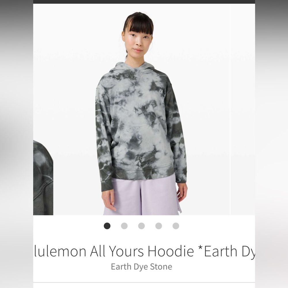 lululemon ALL YOUrs HOODIE Earth Dye StonE- Grey and Black